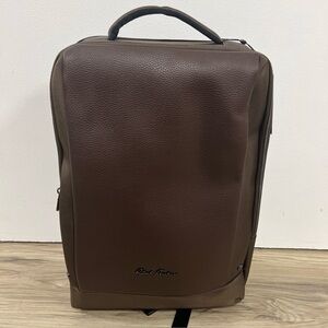 Robert Graham Thurston Mix Media Backpack Padded Laptop Pocket Brown $228 NWT